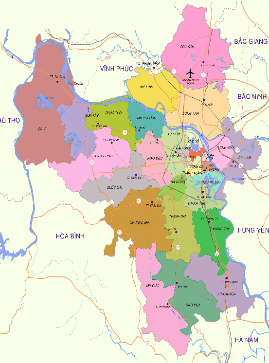 Tỷ lệ 1 100 000 Hình 2 1 Bản đồ hành chính thành phố Hà Nội Phường 1