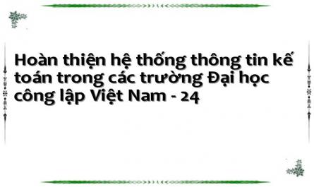 Hoàn thiện hệ thống thông tin kế toán trong các trường Đại học công lập Việt Nam - 24