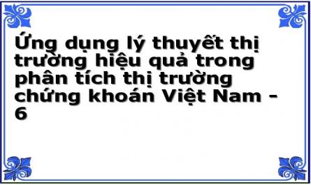 Ứng dụng lý thuyết thị trường hiệu quả trong phân tích thị trường chứng khoán Việt Nam - 6