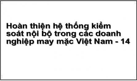 Hoàn thiện hệ thống kiểm soát nội bộ trong các doanh nghiệp may mặc Việt Nam - 14