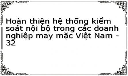 Hoàn thiện hệ thống kiểm soát nội bộ trong các doanh nghiệp may mặc Việt Nam - 32