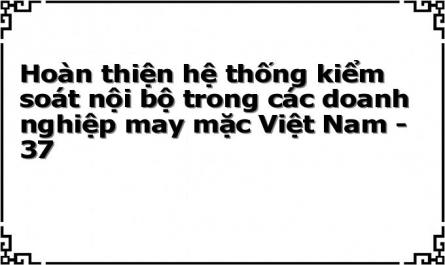 Hoàn thiện hệ thống kiểm soát nội bộ trong các doanh nghiệp may mặc Việt Nam - 37
