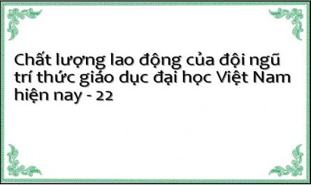 Chất lượng lao động của đội ngũ trí thức giáo dục đại học Việt Nam hiện nay - 22