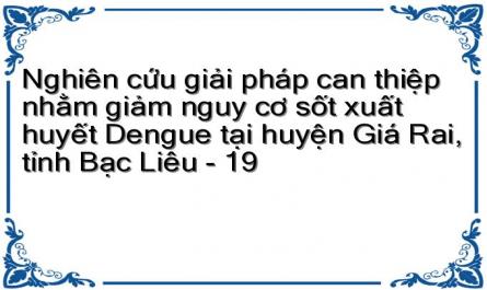 Nghiên cứu giải pháp can thiệp nhằm giảm nguy cơ sốt xuất huyết Dengue tại huyện Giá Rai, tỉnh Bạc Liêu - 19