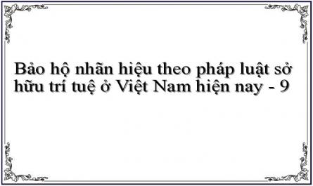 Bảo hộ nhãn hiệu theo pháp luật sở hữu trí tuệ ở Việt Nam hiện nay - 9