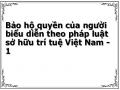 Bảo hộ quyền của người biểu diễn theo pháp luật sở hữu trí tuệ Việt Nam