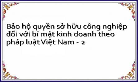 Bảo hộ quyền sở hữu công nghiệp đối với bí mật kinh doanh theo pháp luật Việt Nam - 2
