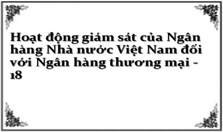 Hoạt động giám sát của Ngân hàng Nhà nước Việt Nam đối với Ngân hàng thương mại - 18
