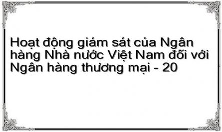 Hoạt động giám sát của Ngân hàng Nhà nước Việt Nam đối với Ngân hàng thương mại - 20