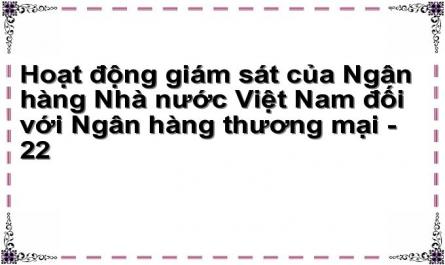 Hoạt động giám sát của Ngân hàng Nhà nước Việt Nam đối với Ngân hàng thương mại - 22