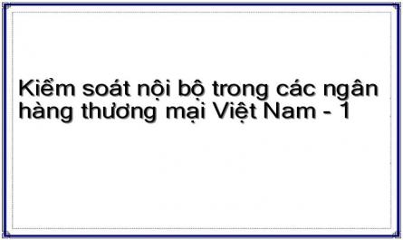 Kiểm soát nội bộ trong các ngân hàng thương mại Việt Nam - 1