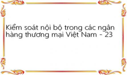 Kiểm soát nội bộ trong các ngân hàng thương mại Việt Nam - 23