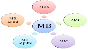 Với mô hình là tập đoàn tài chính đa ngành MB hiện có 5 công ty thành viên bao 1