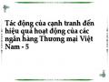 Mô Tả Một Số Nghiên Cứu Về Hiệu Quả Hoạt Động Của Ngân Hàng Ở Việt Nam