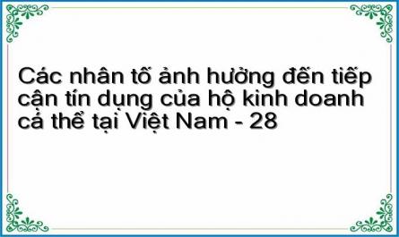 Các nhân tố ảnh hưởng đến tiếp cận tín dụng của hộ kinh doanh cá thể tại Việt Nam - 28