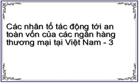 Các nhân tố tác động tới an toàn vốn của các ngân hàng thương mại tại Việt Nam - 3
