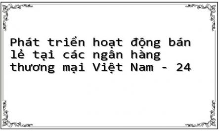 Phát triển hoạt động bán lẻ tại các ngân hàng thương mại Việt Nam - 24