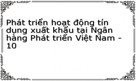Phát triển hoạt động tín dụng xuất khẩu tại Ngân hàng Phát triển Việt Nam - 10