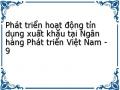 Phát triển hoạt động tín dụng xuất khẩu tại Ngân hàng Phát triển Việt Nam - 9