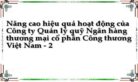 Nâng cao hiệu quả hoạt động của Công ty Quản lý quỹ Ngân hàng thương mại cổ phần Công thương Việt Nam - 2