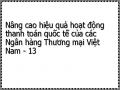 Nâng cao hiệu quả hoạt động thanh toán quốc tế của các Ngân hàng Thương mại Việt Nam - 13