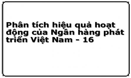 Phân tích hiệu quả hoạt động của Ngân hàng phát triển Việt Nam - 16