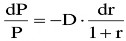 Trong đó dP phần trăm thay đổi của giá trị thị trường P Dr Sự thay đổi 2