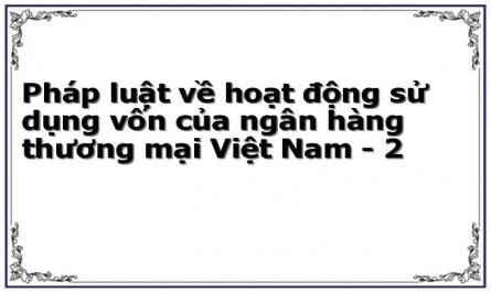 Pháp luật về hoạt động sử dụng vốn của ngân hàng thương mại Việt Nam - 2