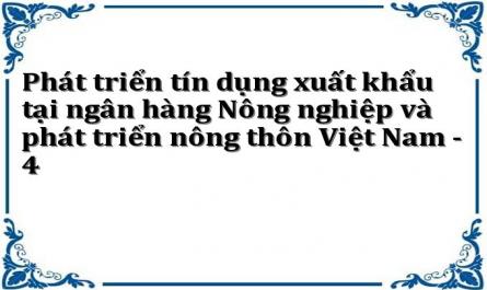 Phát triển tín dụng xuất khẩu tại ngân hàng Nông nghiệp và phát triển nông thôn Việt Nam - 4