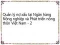 Quản lý nợ xấu tại Ngân hàng Nông nghiệp và Phát triển nông thôn Việt Nam - 2