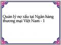 Quản lý nợ xấu tại Ngân hàng thương mại Việt Nam