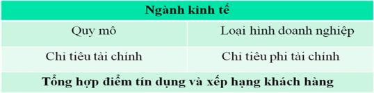 Có thể tham khảo hệ thống xếp hạng tín dụng với khách hàng doanh nghiệp của 2