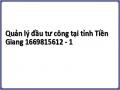 Quản lý đầu tư công tại tỉnh Tiền Giang 1669815612