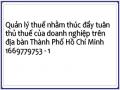 Quản lý thuế nhằm thúc đẩy tuân thủ thuế của doanh nghiệp trên địa bàn Thành Phố Hồ Chí Minh 1669779753