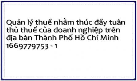 Quản lý thuế nhằm thúc đẩy tuân thủ thuế của doanh nghiệp trên địa bàn Thành Phố Hồ Chí Minh 1669779753 - 1