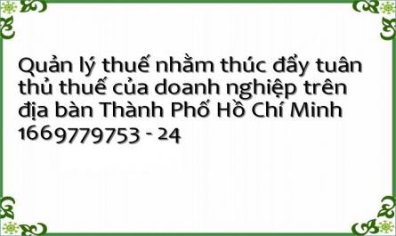 Quản lý thuế nhằm thúc đẩy tuân thủ thuế của doanh nghiệp trên địa bàn Thành Phố Hồ Chí Minh 1669779753 - 24