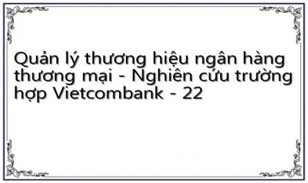 Quản lý thương hiệu ngân hàng thương mại - Nghiên cứu trường hợp Vietcombank - 22
