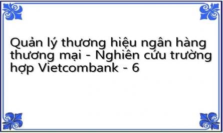 Quản lý thương hiệu ngân hàng thương mại - Nghiên cứu trường hợp Vietcombank - 6
