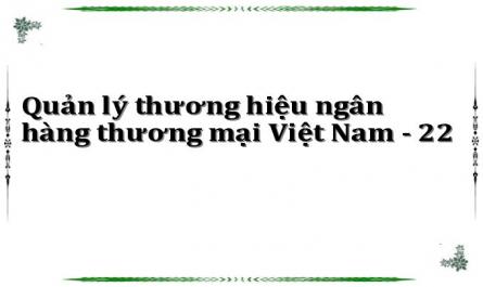 Quản lý thương hiệu ngân hàng thương mại Việt Nam - 22