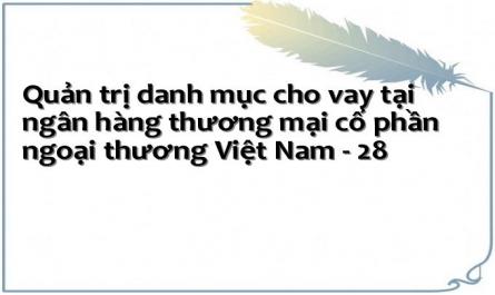 Quản trị danh mục cho vay tại ngân hàng thương mại cổ phần ngoại thương Việt Nam - 28