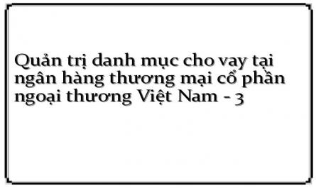 Quản trị danh mục cho vay tại ngân hàng thương mại cổ phần ngoại thương Việt Nam - 3