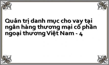 Quản trị danh mục cho vay tại ngân hàng thương mại cổ phần ngoại thương Việt Nam - 4