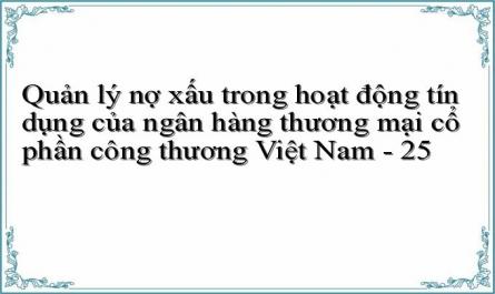 Quản lý nợ xấu trong hoạt động tín dụng của ngân hàng thương mại cổ phần công thương Việt Nam - 25