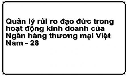 Quản lý rủi ro đạo đức trong hoạt động kinh doanh của Ngân hàng thương mại Việt Nam - 28