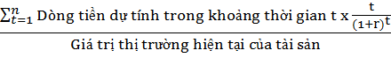 Thời hạn hoàn vốn trung bình của tài sản TTB Trong đó TTB thời hạn hoàn 1
