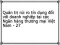 Quản trị rủi ro tín dụng đối với doanh nghiệp tại các Ngân hàng thương mại Việt Nam - 27