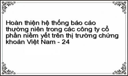 Hoàn thiện hệ thống báo cáo thường niên trong các công ty cổ phần niềm yết trên thị trường chứng khoán Việt Nam - 24