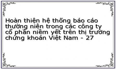 Hoàn thiện hệ thống báo cáo thường niên trong các công ty cổ phần niềm yết trên thị trường chứng khoán Việt Nam - 27