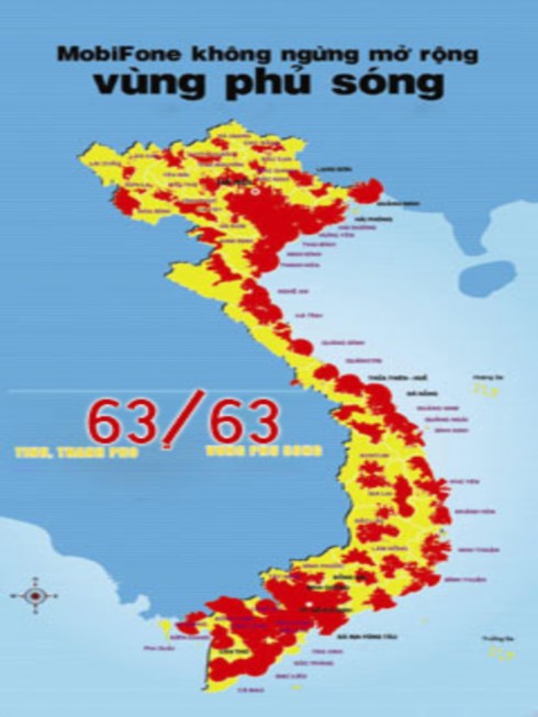 Hình 3 7 Vùng phủ sóng của MobiFone Nguồn 21 Bảng 3 6 Số trạm phát sóng 2