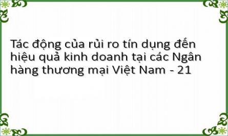 Tác động của rủi ro tín dụng đến hiệu quả kinh doanh tại các Ngân hàng thương mại Việt Nam - 21